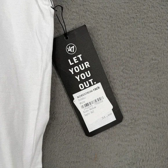 Baltimore Ravens Shirt Mens Medium White NFL Football '47 Charm City Graphic Tee - Picture 3 of 8